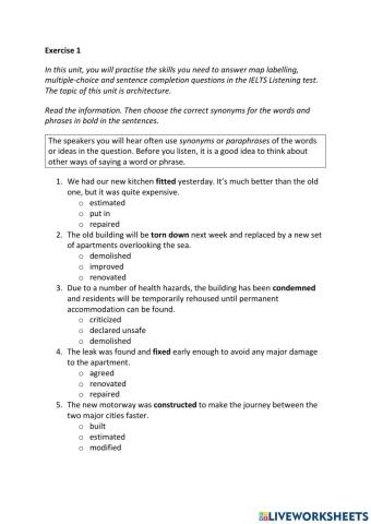 IE3, Unit 3, Listening, Exercise 1