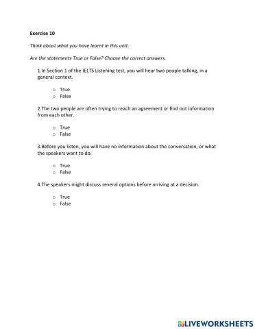 IE2, Unit 3, Listening, exercise 10