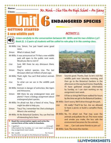 English 12 - Unit 6 - Getting Started and Language