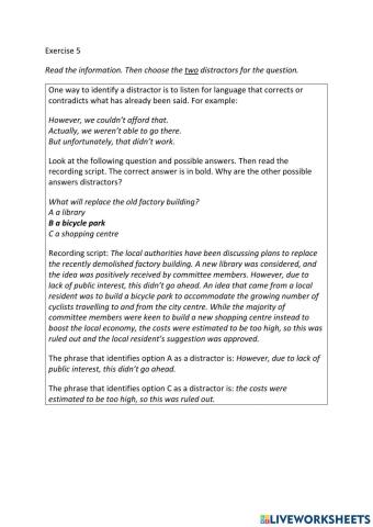 IE3, Unit 3, Listening, Exercise 5