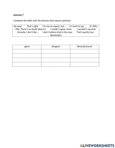 IE2, Unit 3, Speaking, Exercise 7
