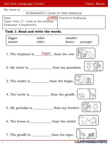 Look at the animals!