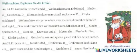 Artikel im Akkusativ und Dativ