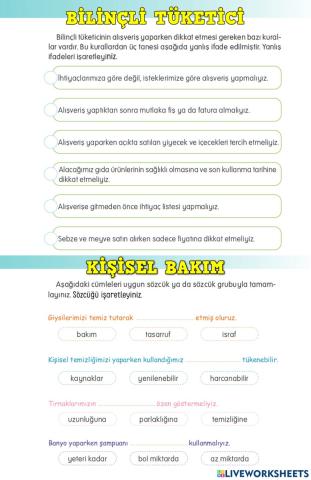 Bilinçli Tüketici-Kişisel Bakım