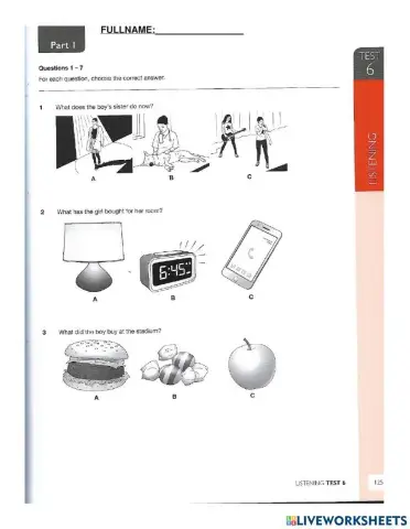 Test 6 listening b1-3