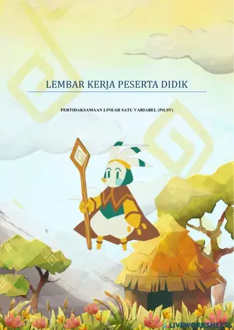 Pertidaksamaan Linear Satu Variabel.