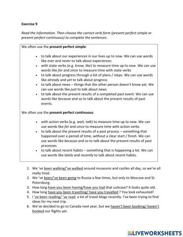 IE2, Unit 4, Vocabulary & Grammar, Exercise 9