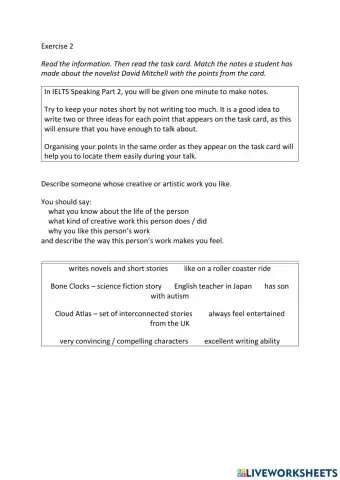 IE3, Unit 3, Speaking, Exercise 2
