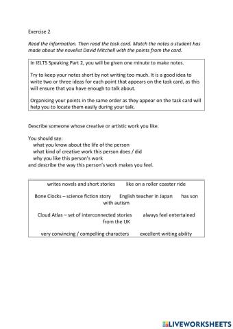 IE3, Unit 3, Speaking, Exercise 2