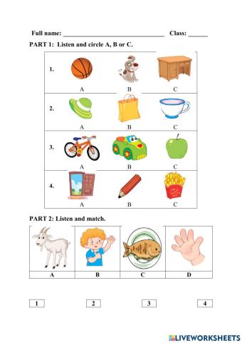 Listening Test English 1 HKI