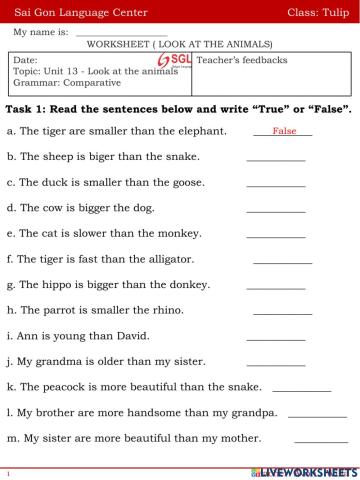 Look at the animals!