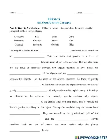 Sp2023 All About Gravity