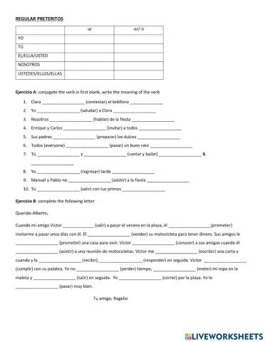 Spanish Preteritos