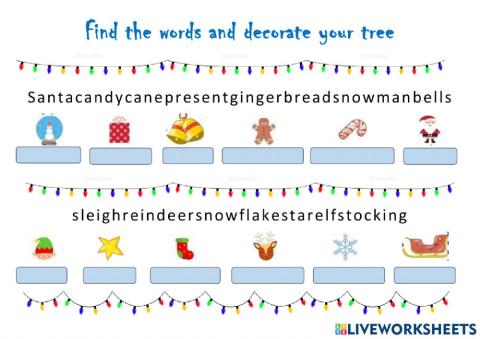 Christmas vocabulary