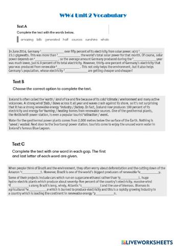 WW4 Unit 2 Environment