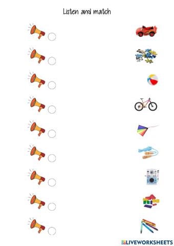 listen and match toys 1