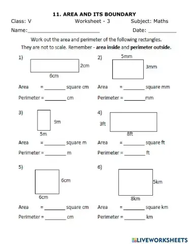 Area and its boundary