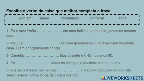 Preterito perfeito er ir