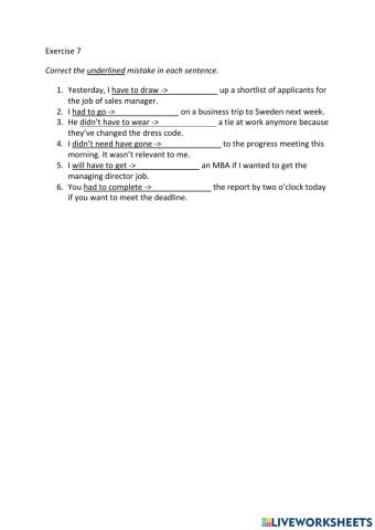 IE3, Unit 4, Grammar and Vocabulary, Exercise 7