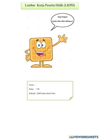 LKPD materi segi empat metode discovery learning