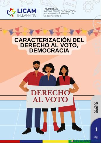 Caracterización del derecho al voto, democracia.
