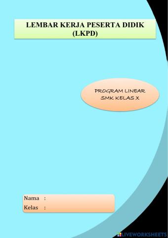 E-LKPD Program Linear