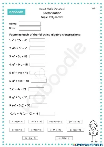 Factorisation (Polynomial)