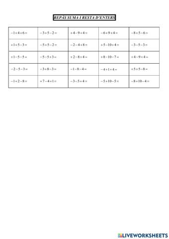Nombres enters 9. Suma i resta