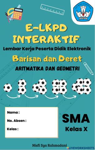 E-lkpd interaktif barisan dan deret