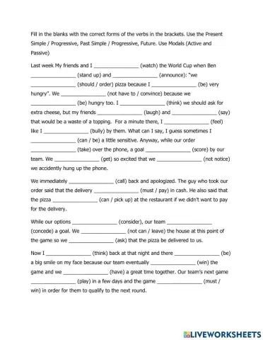Five Basic Tenses Active and Passive