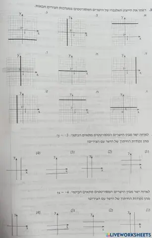 ישרים המקבילים לצירים