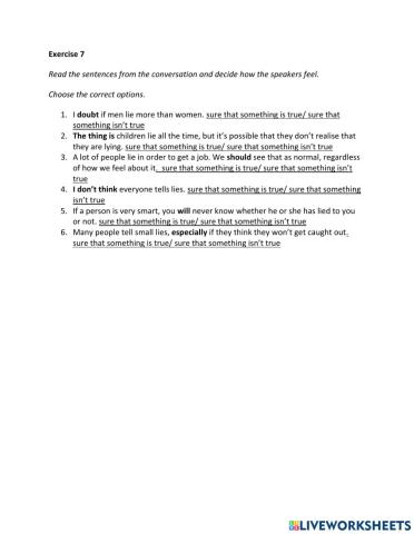 IE2, Unit 4, Listening, exercise 7