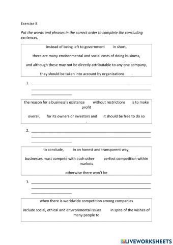 IE3, Unit 4, Writing, Exercise 8