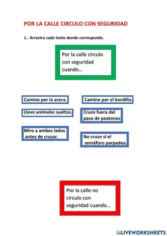 Por la calle circulo con seguridad