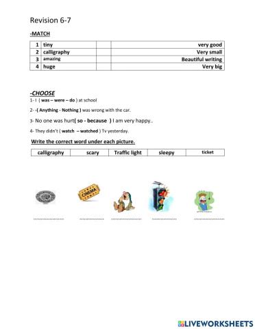 Revision super goal 6-7