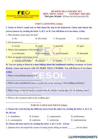 E.8-the first term test (test 2)