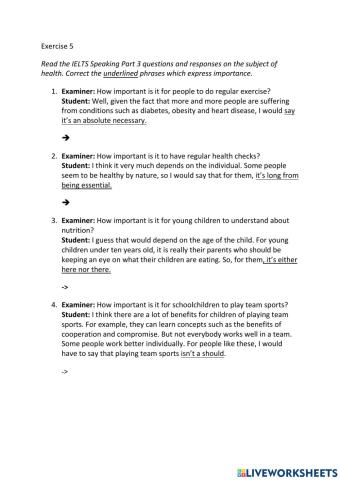 IE3, Unit 4, Speaking, Exercise 5