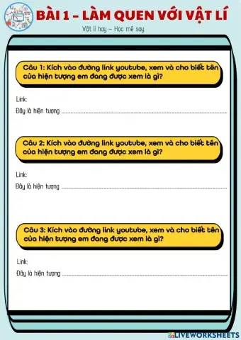 Vật lí 10 - Bài 1 - Làm quen với vật lí