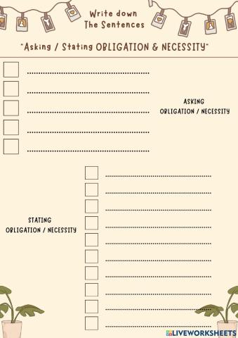 Obligation and Necessity Expression