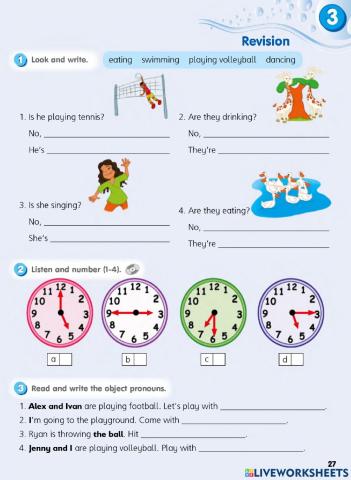 Smart Junior 3. WB p.27 Revision 3