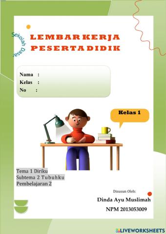 Bahan Ajar LKPD Tema 1 Subtema 2 Kelas 1 SD