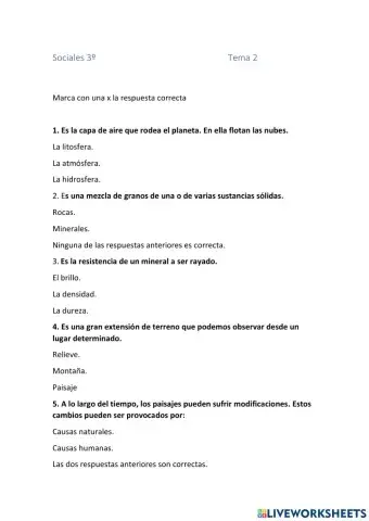 Las rocas y el paisaje