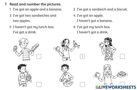 Exercise 1 (Have got-Haven't got)