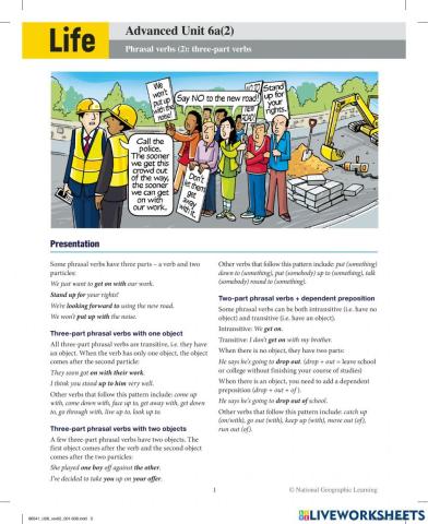 6a Phrasal verbs(2): three-part verbs