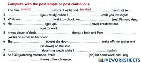 Past Simple & Past Continuous