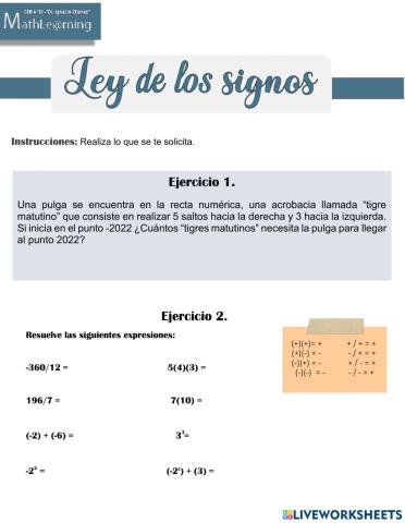 Ley de los signos