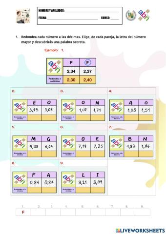 Redondeo de números decimales