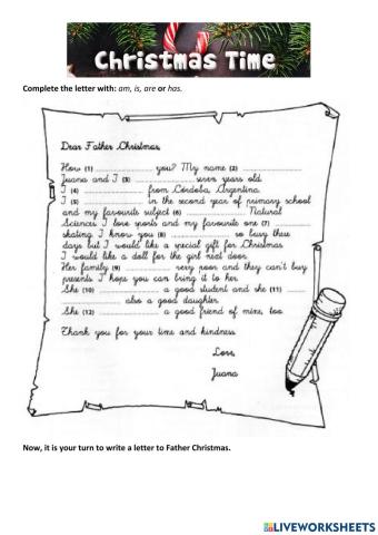 A Letter to Father Christmas