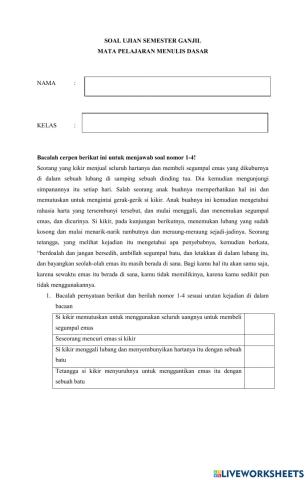 Ujuan semester ganjil