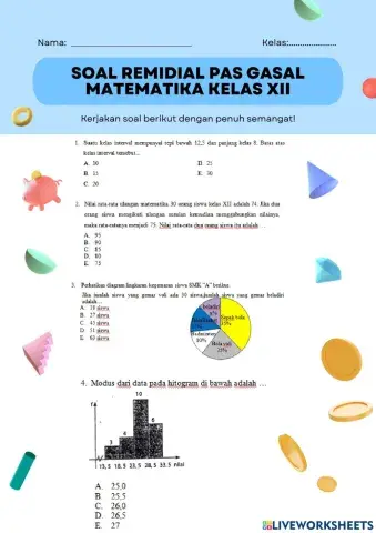 Soal Remidial PAS Mat kelas XII